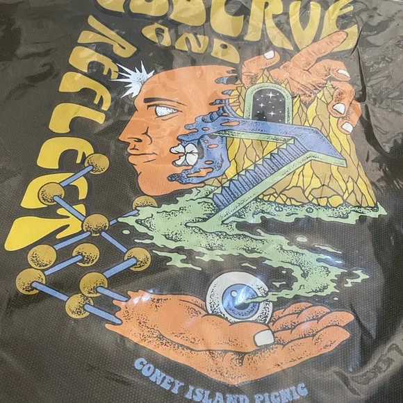 Coney Island Picnic Reflect Tote Bag NWT - Brown - Picture 5 of 7